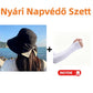 ❄️Széles karimájú, masnis napvédő kalap nőknek👒
