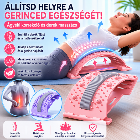 Lumbális gerincjavító derékmasszírozó deszka, Fájdalomcsillapító
