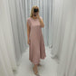 👗Rochie simplă fără mâneci, plisată, de culoare solidă