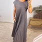 👗Rochie simplă fără mâneci, plisată, de culoare solidă