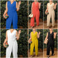 👗Salopetă casual pentru femei cu decolteu în V