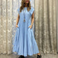 👗Rochie simplă fără mâneci, plisată, de culoare solidă