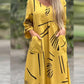 💃Rochie la modă și elegantă cu decolteu în V din bumbac și in