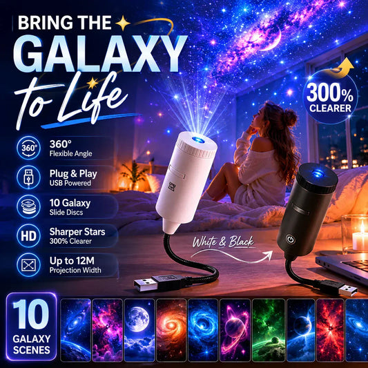 🌙⭐ USB‑s csillag‑ és holdvetítő lámpa – varázslatos éjszakai fény otthonodba ✨