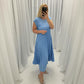 👗Rochie simplă fără mâneci, plisată, de culoare solidă