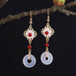 Klasszikus achát fülbevaló