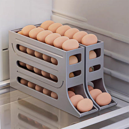 🥚 4 szintes, döntött tojástároló állvány – ✨ Helytakarékos, sérülésmentes rendszerezés és zökkenőmentes, átlátható konyhai élmény 🛡️🍳