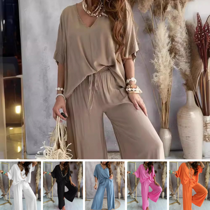 ✨2025 Produse noi💖Doamnelor Casual Loose Loose costum de culoare solidă