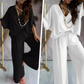 ✨2025 Produse noi💖Doamnelor Casual Loose Loose costum de culoare solidă