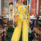 🎊Costum de vară colorat din sifon pentru femei