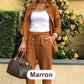 💖Bluză cu mânecă lungă din bumbac și lenjerie pentru femei și set de pantaloni