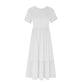 👗Rochie plisată pentru femei cu decolteu rotund, în culoare solidă