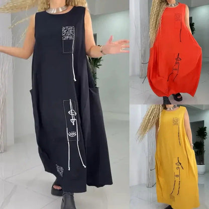 💃Moda rochie fără mâneci pentru femei