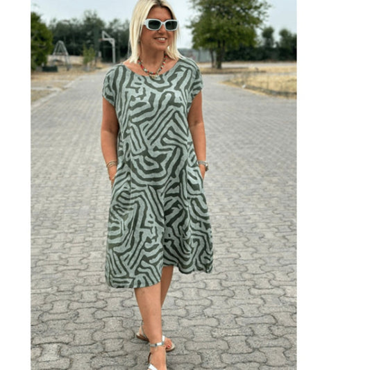 🎁👗Rochie tipărită Boho Vintage Casual