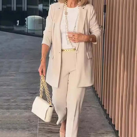 💖Costum elegant din două piese pentru femei - sacou și pantaloni