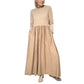 💖Rochie din bumbac cu mâneci lungi și buzunare