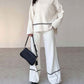 🍁Produse noi de toamnă🍁Suită casual tricotată pentru femei cu pantaloni Micro Flare