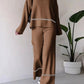 🍁Produse noi de toamnă🍁Suită casual tricotată pentru femei cu pantaloni Micro Flare