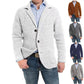 🔥Men's Solid Colour Lapel Knit Long Sleeve Jacket