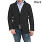 🔥Men's Solid Colour Lapel Knit Long Sleeve Jacket
