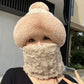 🔥Femeii de iarnă cald Windproof Plush Beanie cu eșarfă🎁