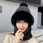 🔥Femeii de iarnă cald Windproof Plush Beanie cu eșarfă🎁