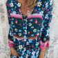 Spring Special Half Price🌸Casual Floral V-Neck Button Down Dress