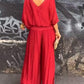 Pantaloni eleganți din șifon cu picior lat, set din două piese
