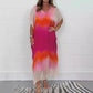 👗Femei confortabil casual sifon dip dye rochie