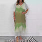 👗Femei confortabil casual sifon dip dye rochie