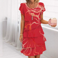 💕Doamnelor elegant rochie de moda volane