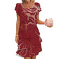 💕Doamnelor elegant rochie de moda volane
