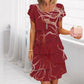 💕Doamnelor elegant rochie de moda volane