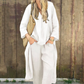 🌸 Femeii de vară vrac buzunar V-Neck două piese Set