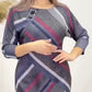 💙 Rochii largi cu gât rotund Patchwork pentru femei