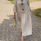 Hot Sale 🎁 Bumbac și lenjerie V-neck rochie casual
