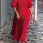 Hot 🎉 Rochie de culoare solidă din bumbac și in