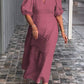 Hot 🎉 Rochie de culoare solidă din bumbac și in