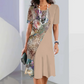 💝Elegant florale imprimare rotund gât femei