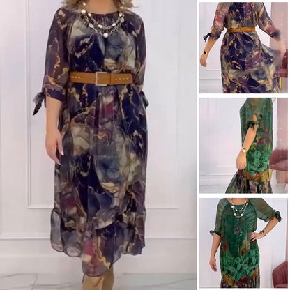 Rochie florală cu mânecă de liliac