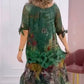 Rochie florală cu mânecă de liliac