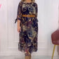 Rochie florală cu mânecă de liliac