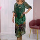 Rochie florală cu mânecă de liliac