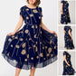 💃Rochie cu mânecă scurtă din plasă cu imprimeu cu buline Polka Dot