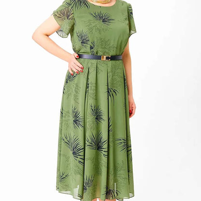 🎁👗 Moda imprimate rochie de sifon
