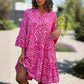 🌺 Casual Loose imprimate V-Neck Flowy Dress