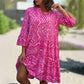 🌺 Casual Loose imprimate V-Neck Flowy Dress