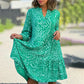 🌺 Casual Loose imprimate V-Neck Flowy Dress