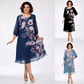 🌸Elegant florale imprimare rotund gât rochii de femei
