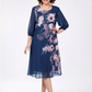 🌸Elegant florale imprimare rotund gât rochii de femei